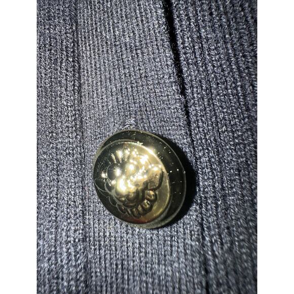 NWT Anne Klein Black Ribbed Long Sleeve Button Up Sweater Top Womens Size Small - Picture 10 of 14